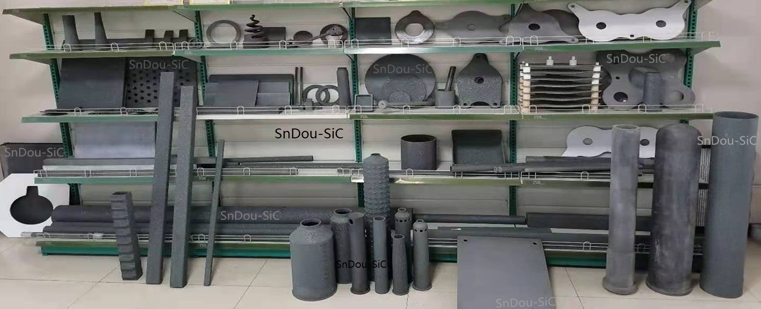 China RSiC NSiC SiSiC Ceramics and kiln furniture manufacturer-Sndou SiC Ceramics Co.,Ltd, BEAM, PLATE, BURNER NOZZLE, TUBE, ROLLER, SAGGER